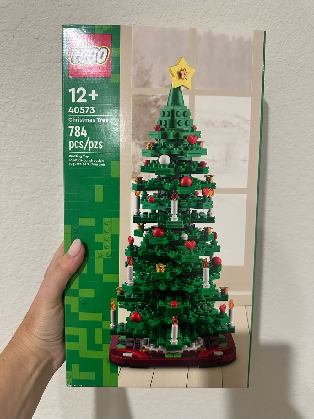 Lego Green Christmas Tree Set with Red and Gold Accents